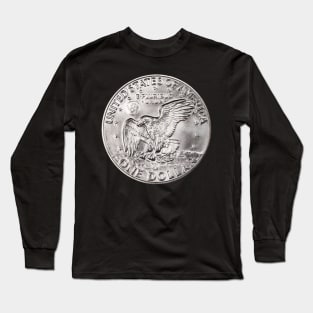 United States Eisenhower Dollar Coin Reverse Long Sleeve T-Shirt